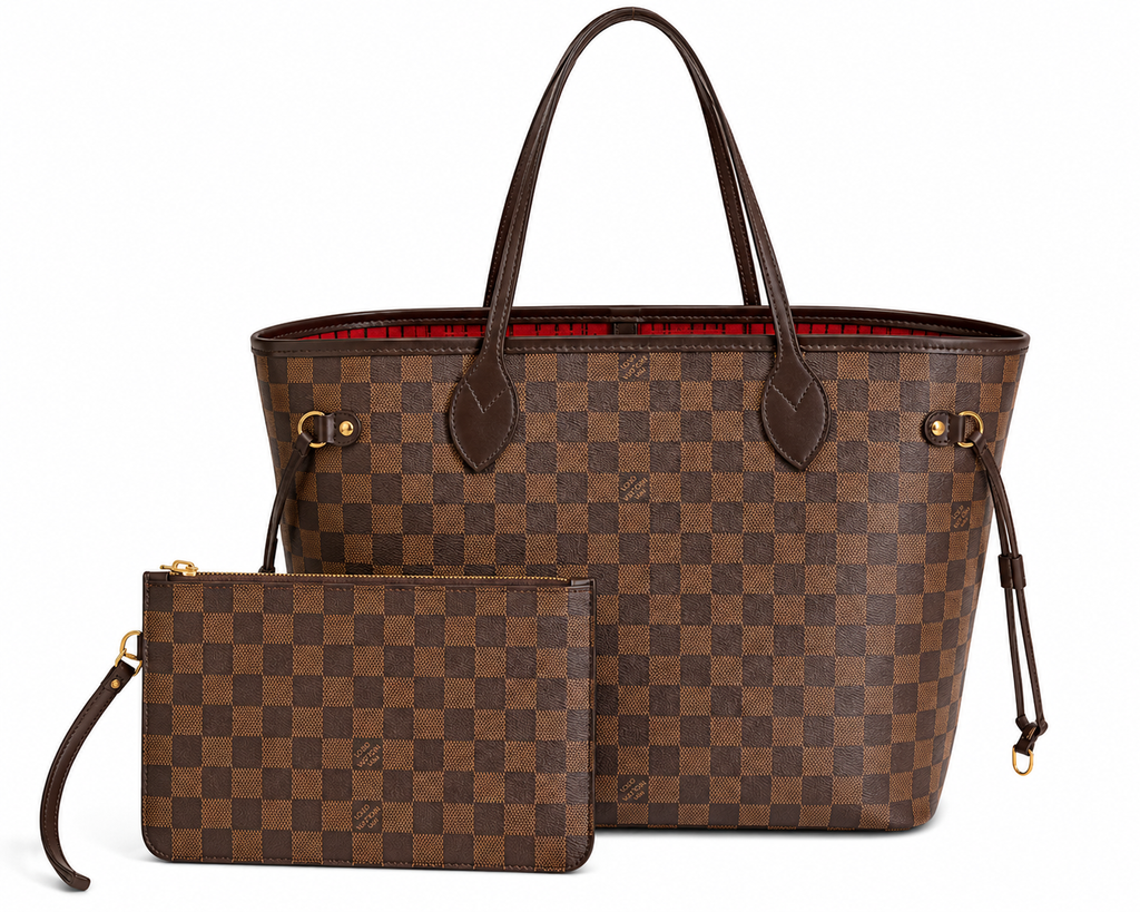 LV Neverfull MM Damier Ebene Tote Bag