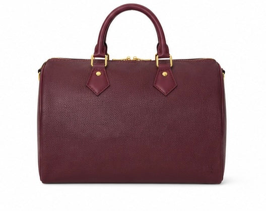 Louis Vuitton Cat Charm Speedy 30 Satchel-Burgundy