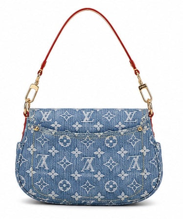 LV Pleaty Denim Shoulder Bag