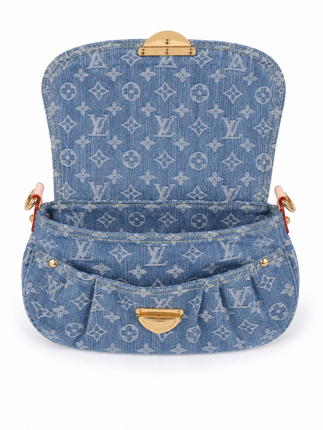 LV Pleaty Denim Shoulder Bag