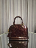 Louis Vuitton Adamante Alma BB Burgundy Top Handle Bag