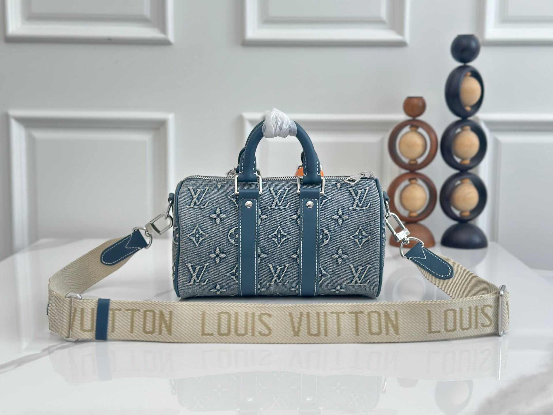 LV 25 Denim Handbag