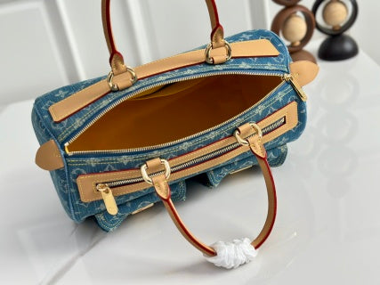 LV Boston Denim Handbag