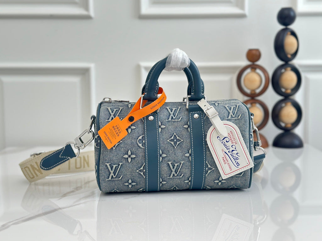 LV 25 Denim Handbag