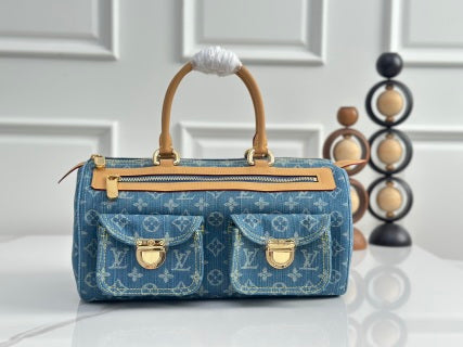 LV Boston Denim Handbag