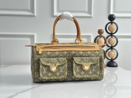 LV Boston Denim Handbag