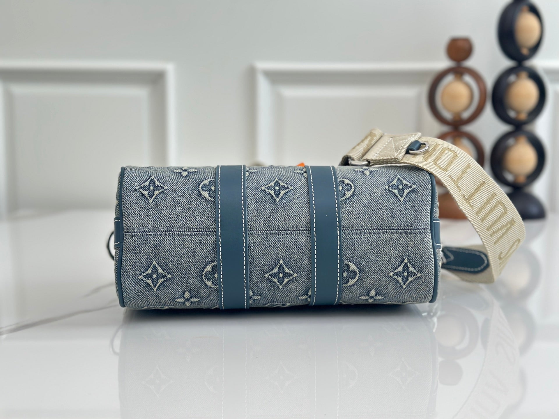 LV 25 Denim Handbag